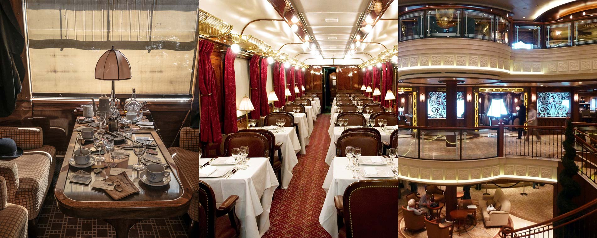 Orient Express, Queen Elizabeth,
                            Andrea Doria